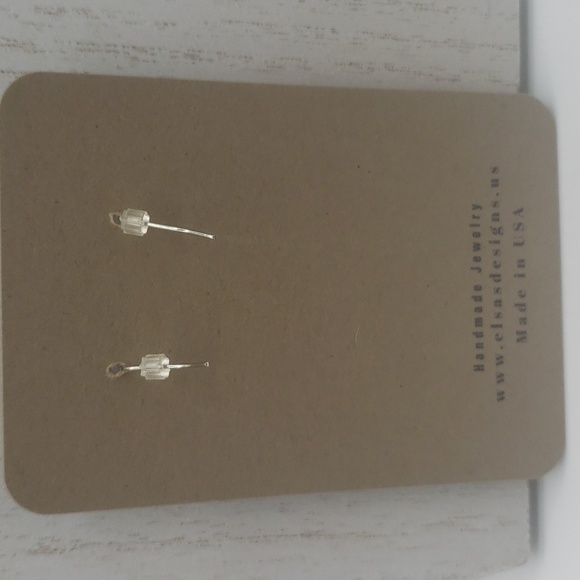 1774- Brown Natural Stone Women's Handmade Earrings NWT - Picture 5 of 5